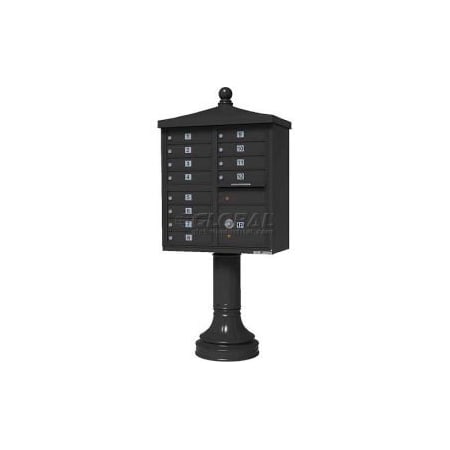 Florence Mfg Co Vital Cluster Box Unit w/Vogue Traditional Accessories, 12 Unit & 1 Parcel Locker, Dark Bronze 1570-12V2DB